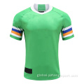 Custom Men's Fitness T-shirt Mens Dry Fit Rugby Wear T Shirt Green Factory